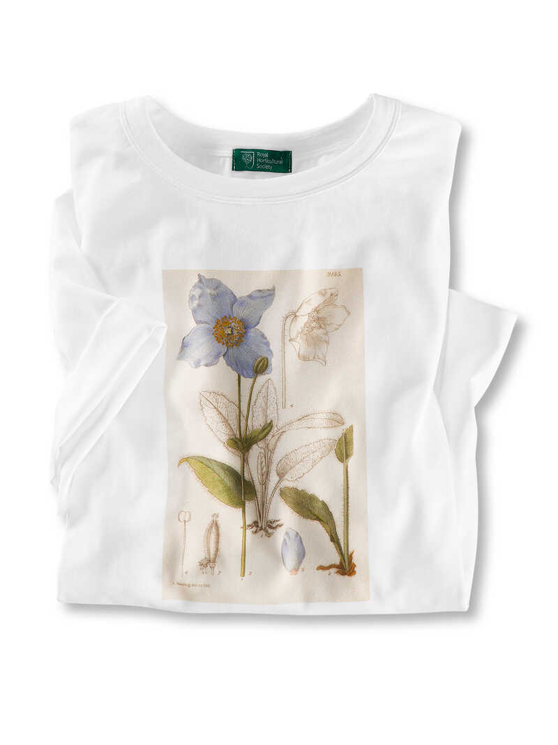 Weies Damen-Shirt mit Blumen-Print