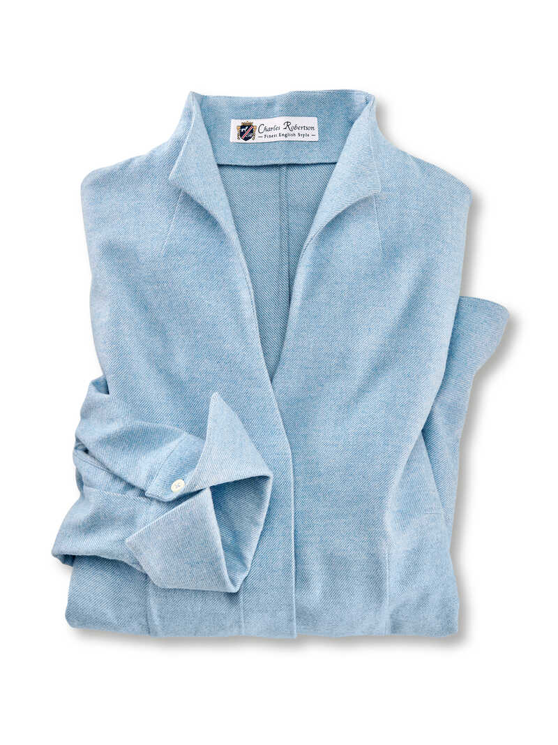 Produktbild zu Flanell-Bluse mit Kelchkragen