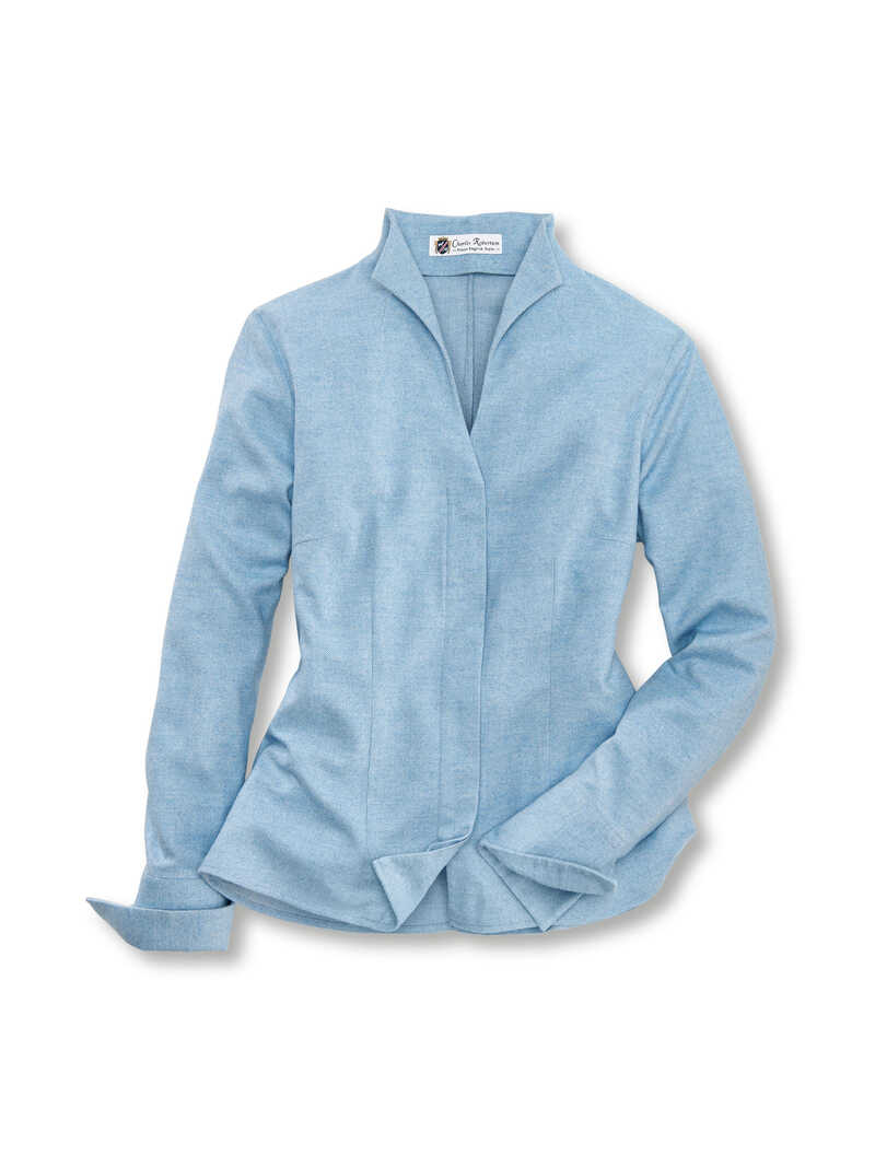 Alternatives Bild 1 zu Flanell-Bluse mit Kelchkragen