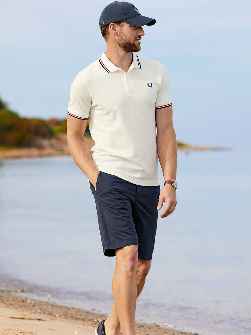 Alternatives Bild 1 zu Wei�es Herren-Poloshirt kurzarm