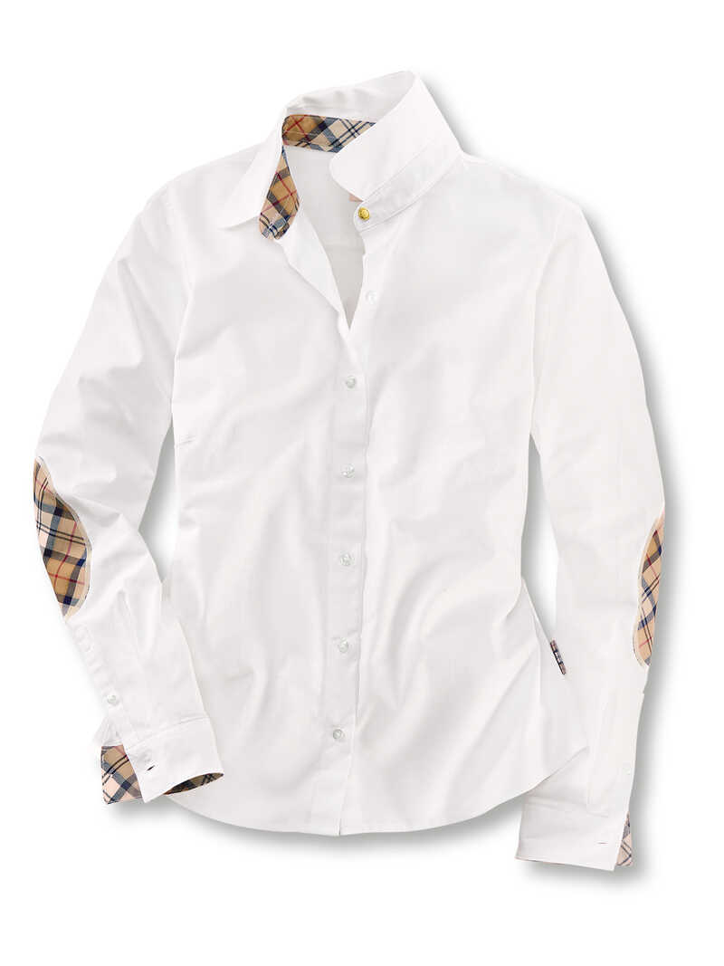 Alternatives Bild 1 zu Weie Barbour-Bluse mit Bubikragen
