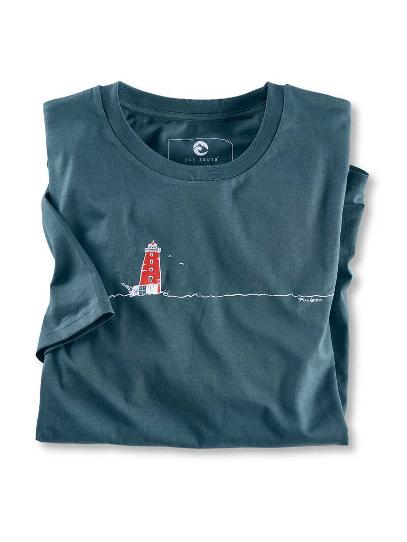 Produktbild zu T-Shirt mit Leuchtturm