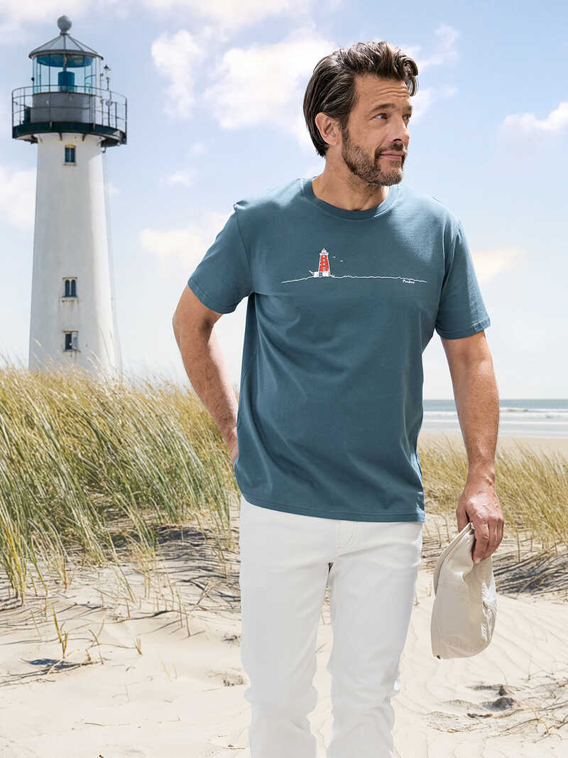 Alternatives Bild 1 zu T-Shirt mit Leuchtturm