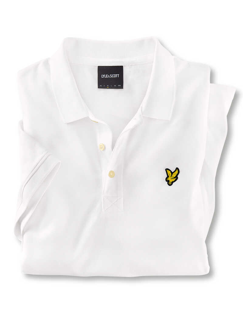 Produktbild zu Weies Poloshirt mit Golden Eagle