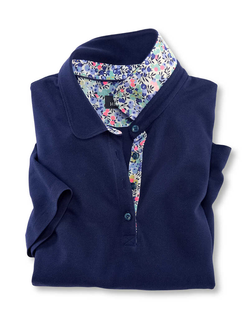 Produktbild zu Poloshirt mit Liberty-Kragen