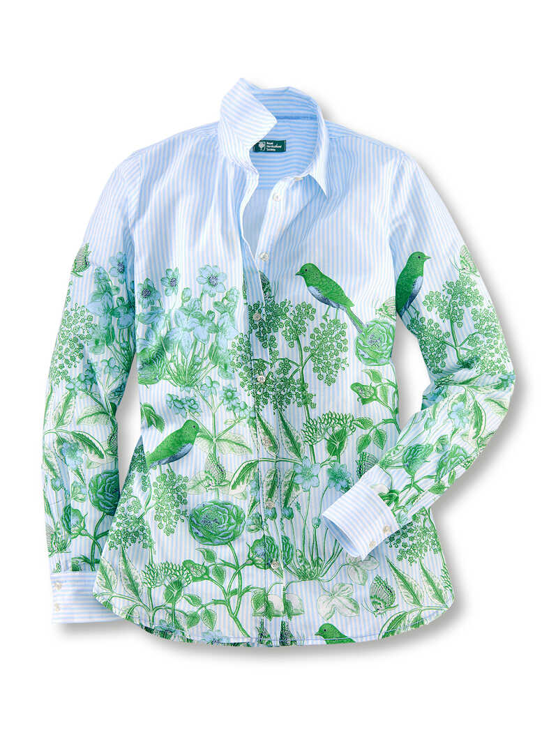 Produktbild zu Streifenbluse mit Blumen
