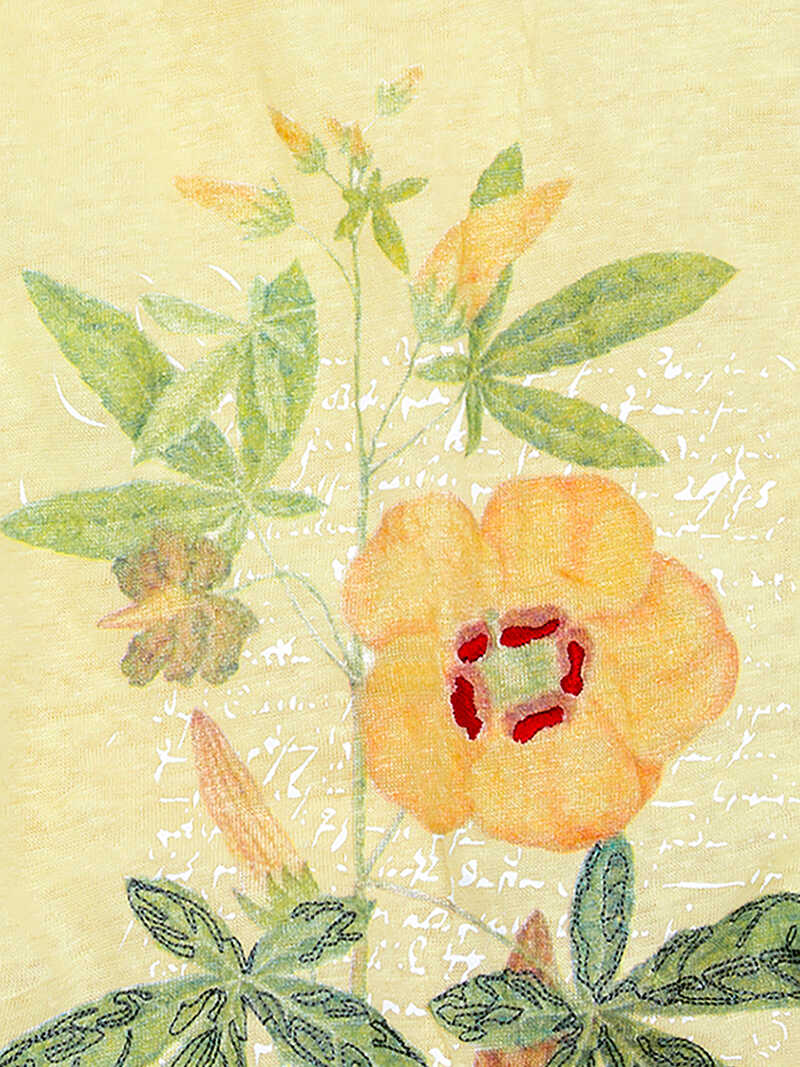 Alternatives Bild 1 zu Leinen-Blumenshirt Hibiscus