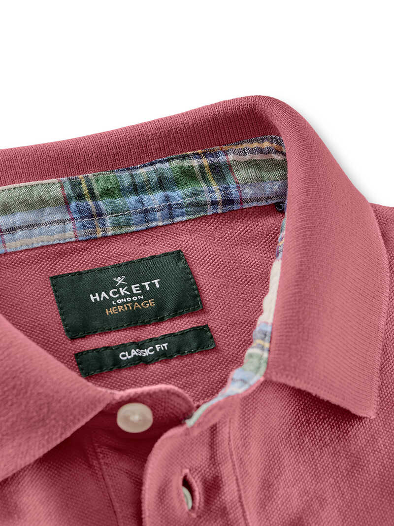 Alternatives Bild 2 zu Rosa Herrenpolo Pique-Strick