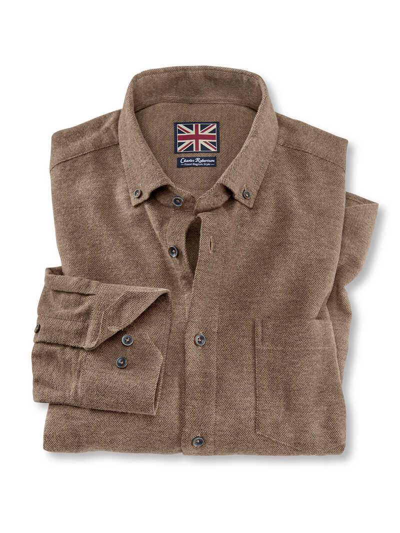 Produktbild zu Flanellhemd Fischgrat