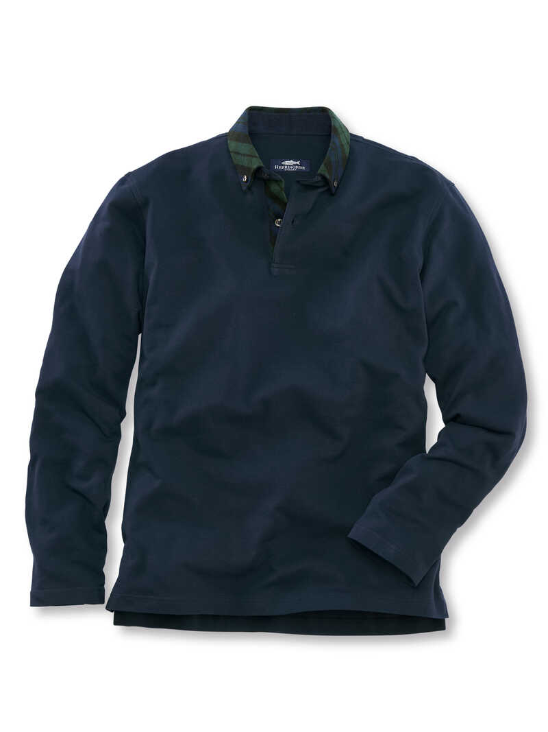 Alternatives Bild 1 zu Herren-Poloshirt mit Black-Watch-Kragen