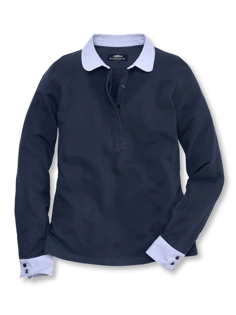 Alternatives Bild 2 zu Jersey-Poloshirt mit Bubikragen