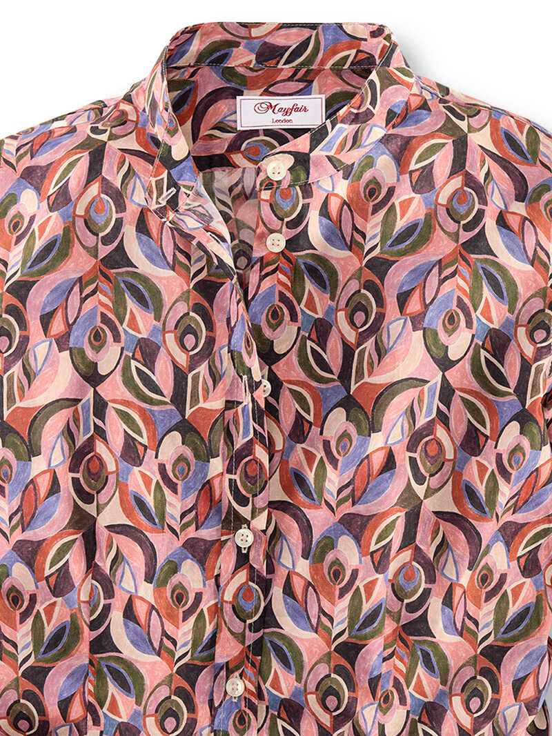 Alternatives Bild 2 zu Liberty-Bluse Peacock mit Stehkragen