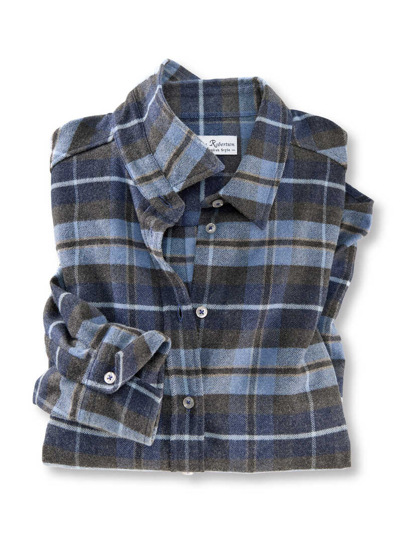 Alternatives Bild 2 zu Blaues Karo-Overshirt