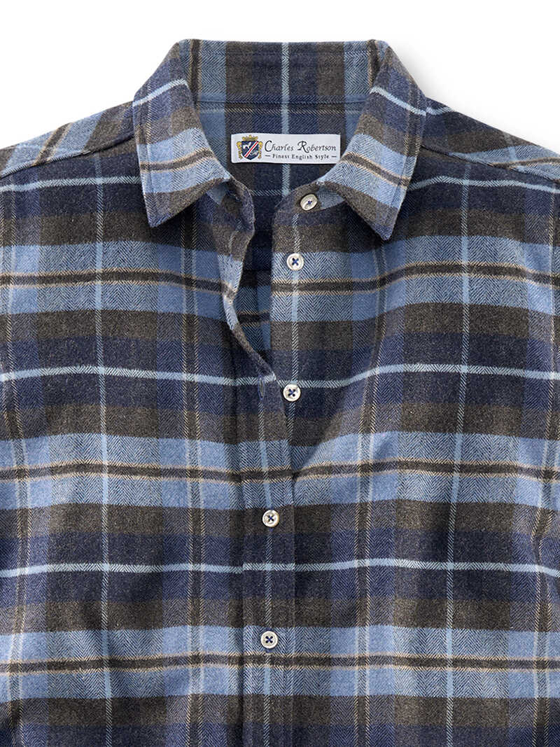 Alternatives Bild 4 zu Blaues Karo-Overshirt