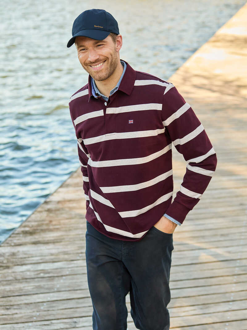 Produktbild zu Rugbyshirt Rot-Wei