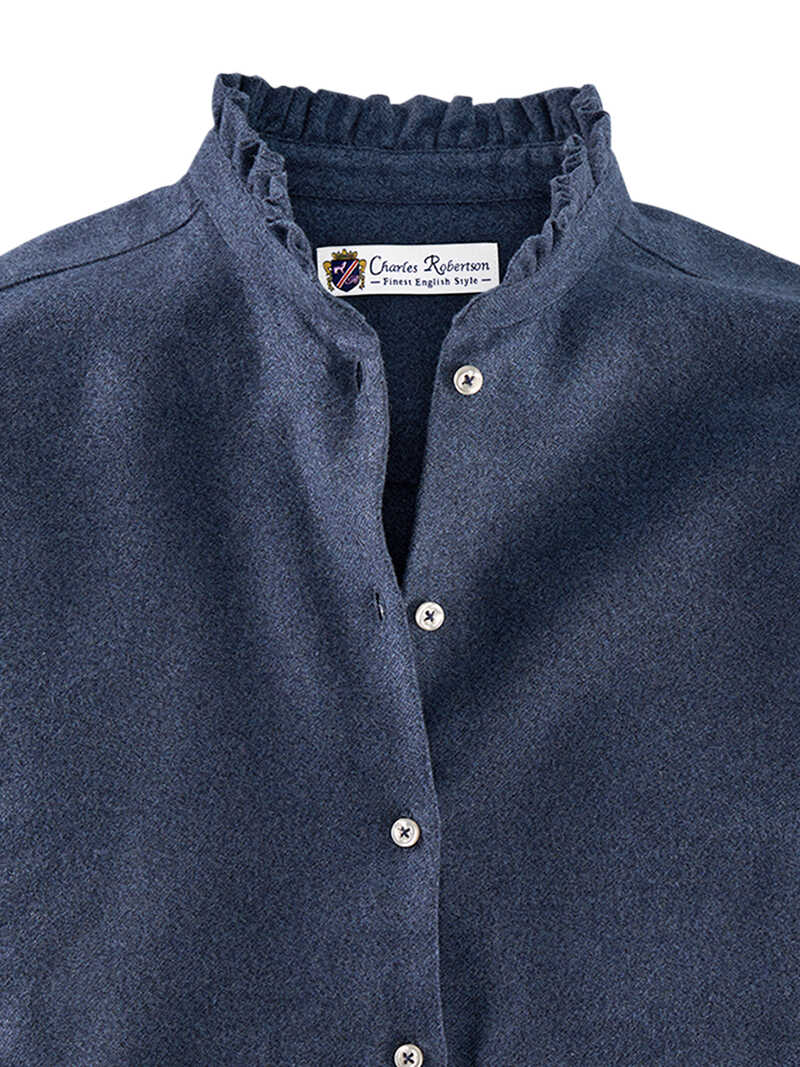 Alternatives Bild 2 zu Flanellbluse mit R�schenkragen