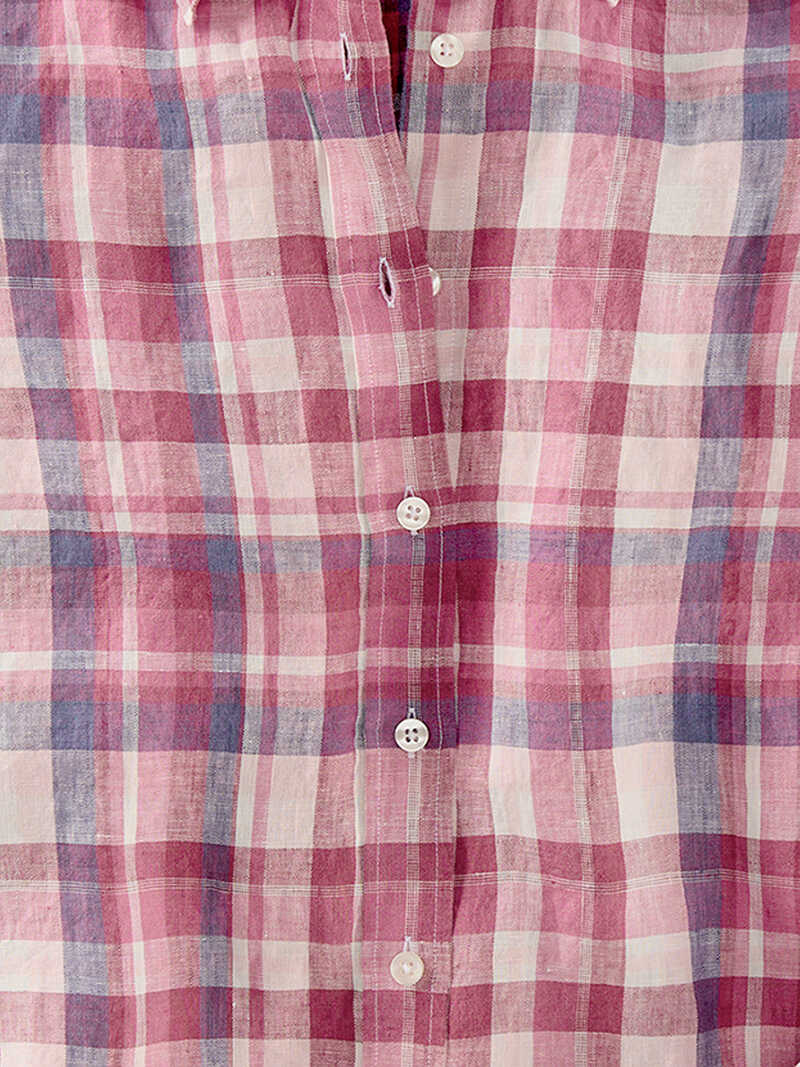 Alternatives Bild 3 zu Karierte Leinenbluse