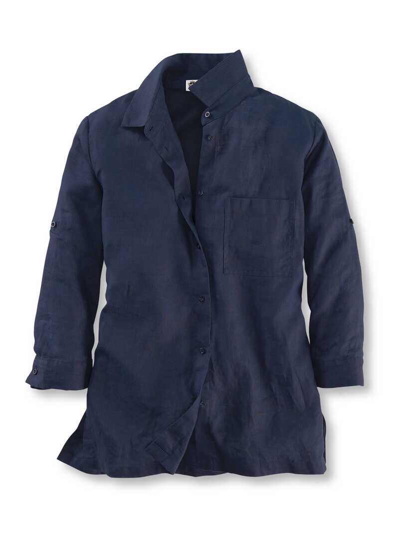 Alternatives Bild 2 zu Leinen-Longbluse
