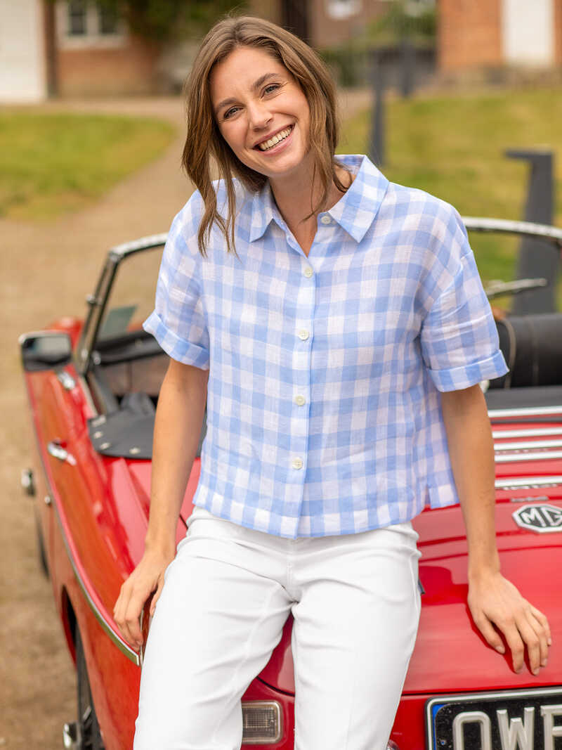 Alternatives Bild 3 zu Karobluse mit Vichykaro