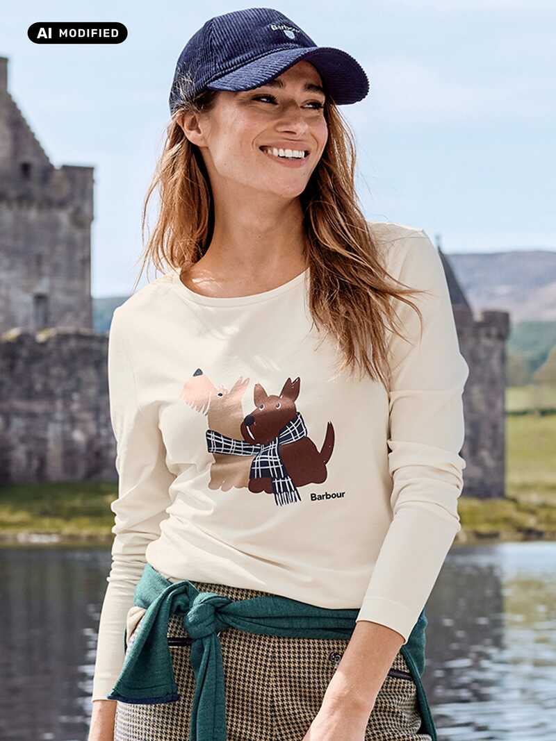 Alternatives Bild 2 zu Langarmshirt mit Scottish Terrier Hunden