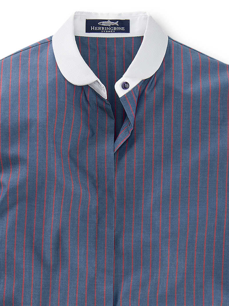 Alternatives Bild 2 zu Streifenenbluse mit Bubikragen
