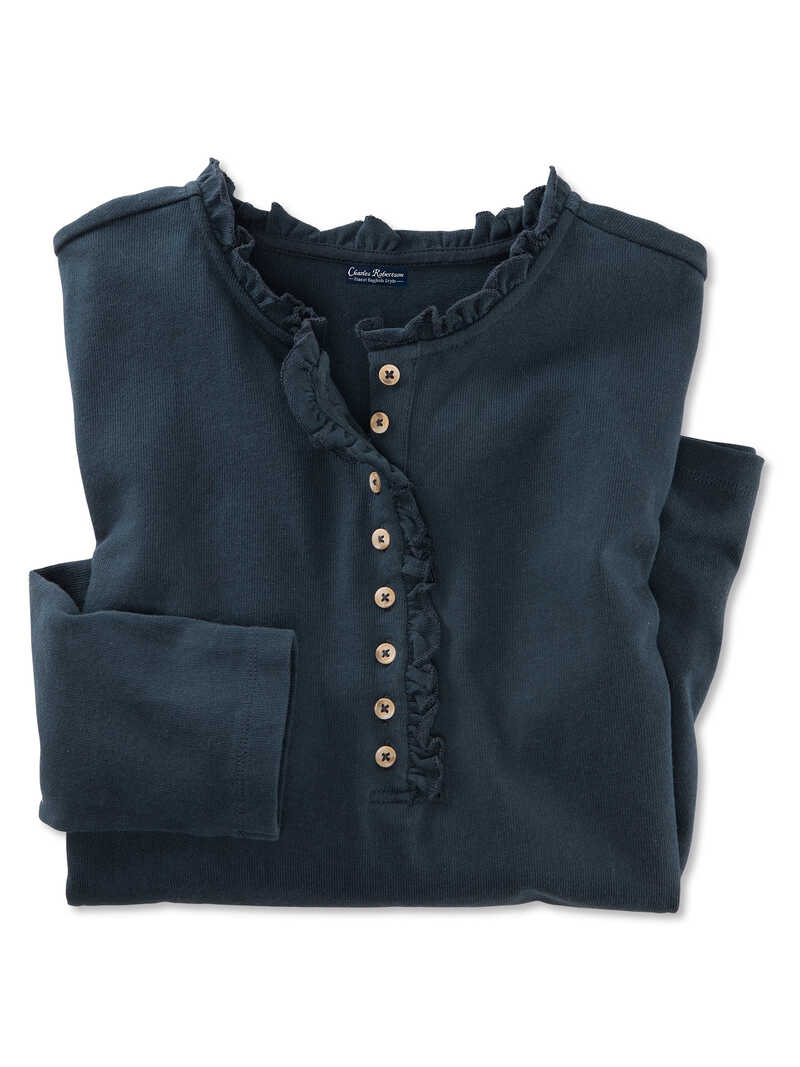 Produktbild zu Jersey-Shirt mit R�schenkragen