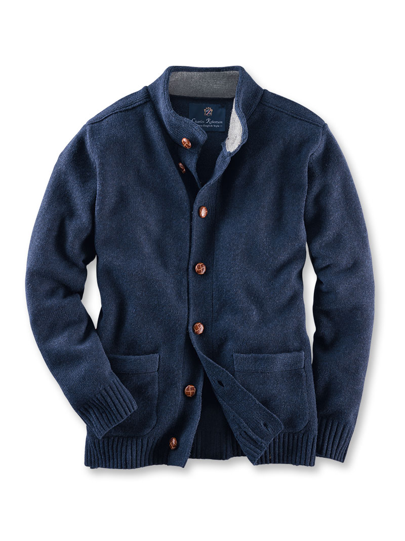 Produktbild zu Herrenstrickjacke mit zwei Taschen