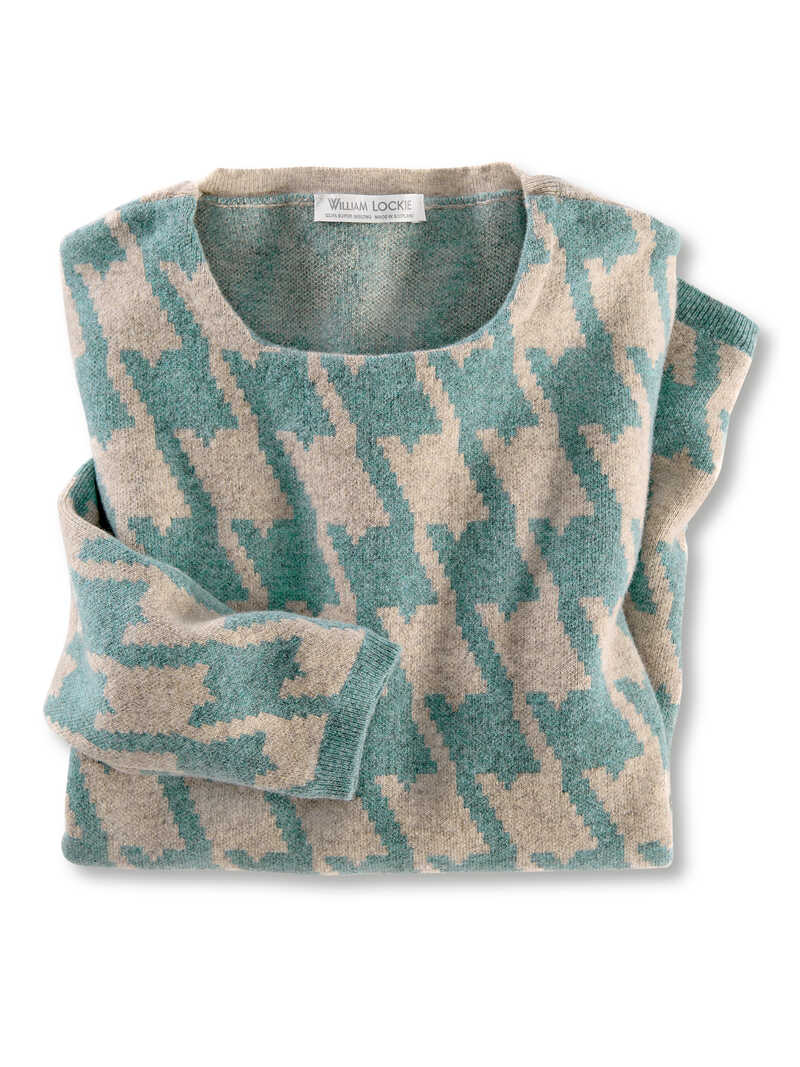 Produktbild zu Oversized-Pullover mit Hahnentrittmuster