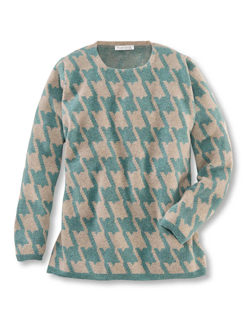 Alternatives Bild 2 zu Oversized-Pullover mit Hahnentrittmuster