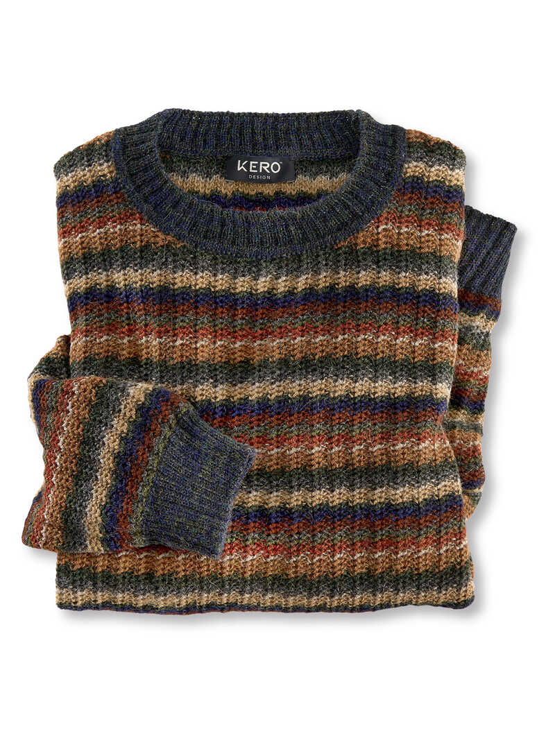 Produktbild zu Streifenpullover aus Alpakawolle