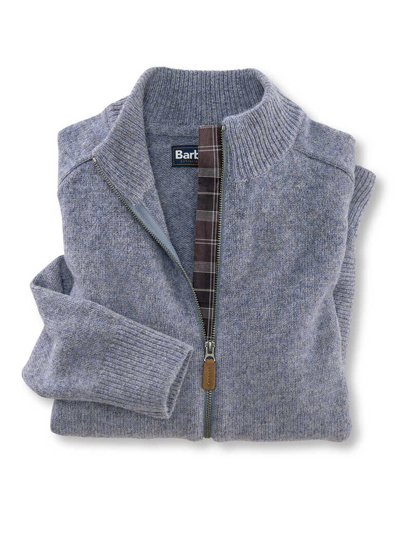 Alternatives Bild 2 zu Zip-Strickjacke mit Stehkragen