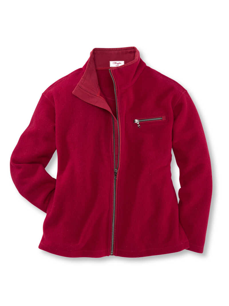 Produktbild zu Rote Walkjacke mit Stehkragen