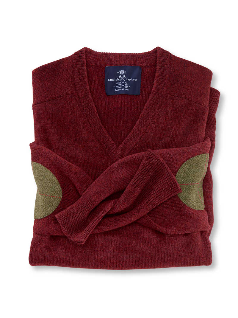 Produktbild zu Roter Lambswool-Pullover