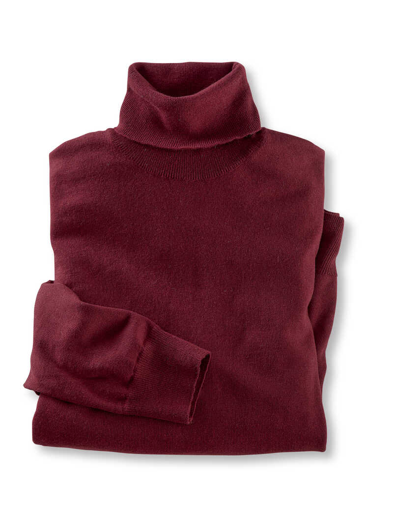 Produktbild zu Roter Rollkragenpullover