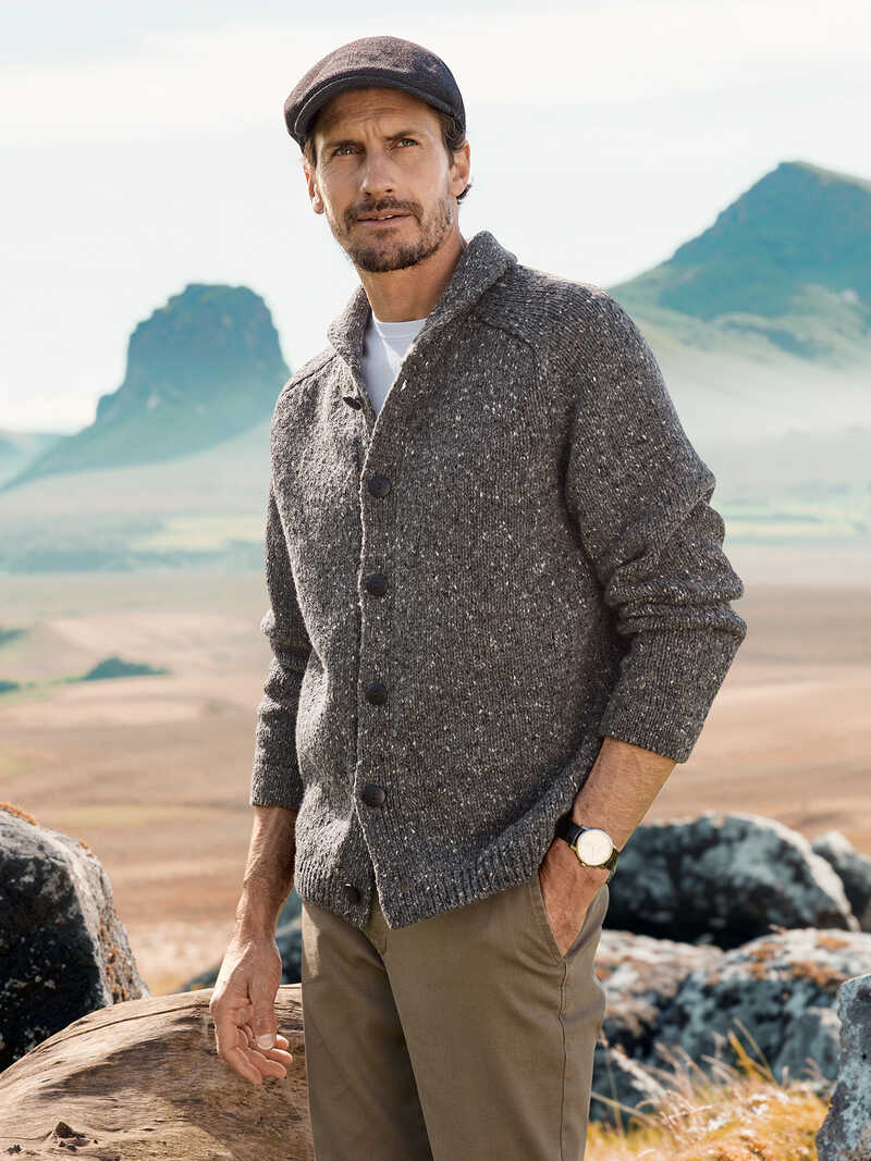 Alternatives Bild 3 zu Donegal-Cardigan mit Schalkragen