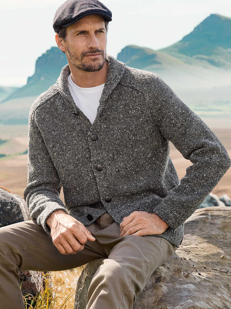 Alternatives Bild 4 zu Donegal-Cardigan mit Schalkragen