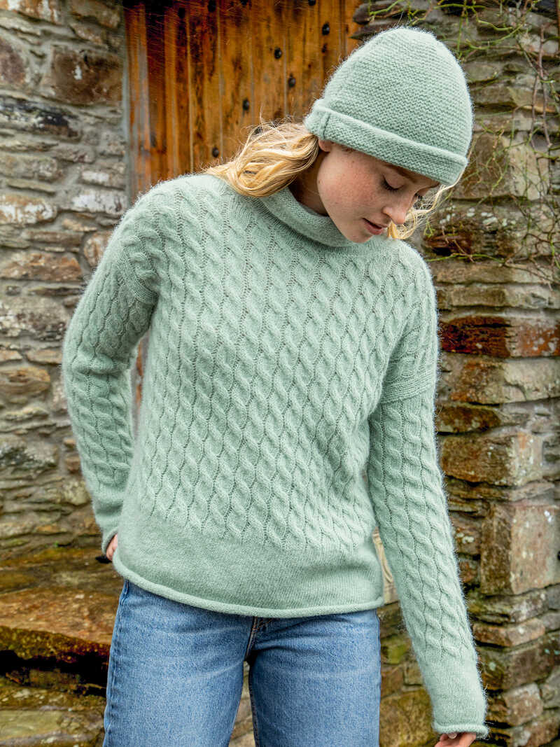 Produktbild zu Rollkragenpulli mit Zopfstrick