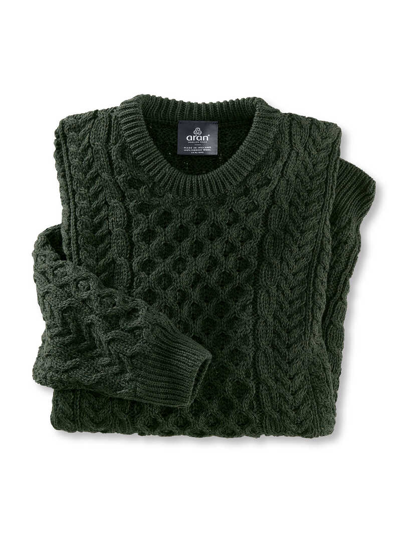 Produktbild zu Zopfstrick-Aranpullover