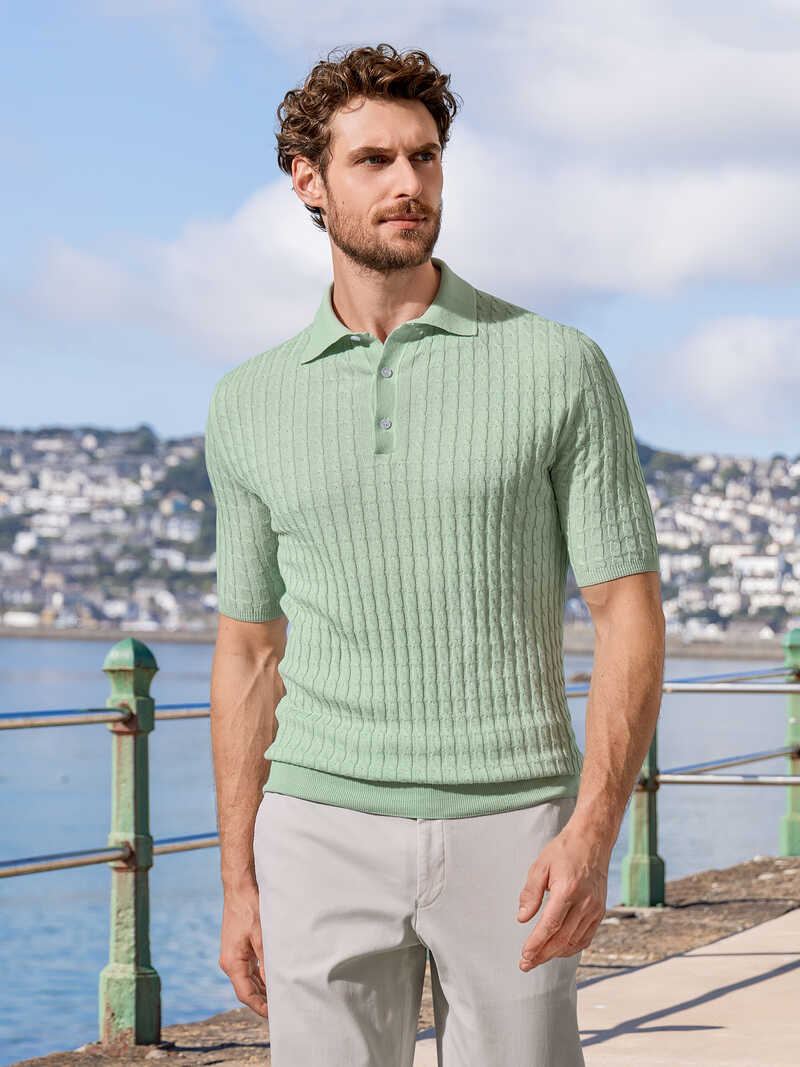 Alternatives Bild 2 zu Herren-Strickpolo