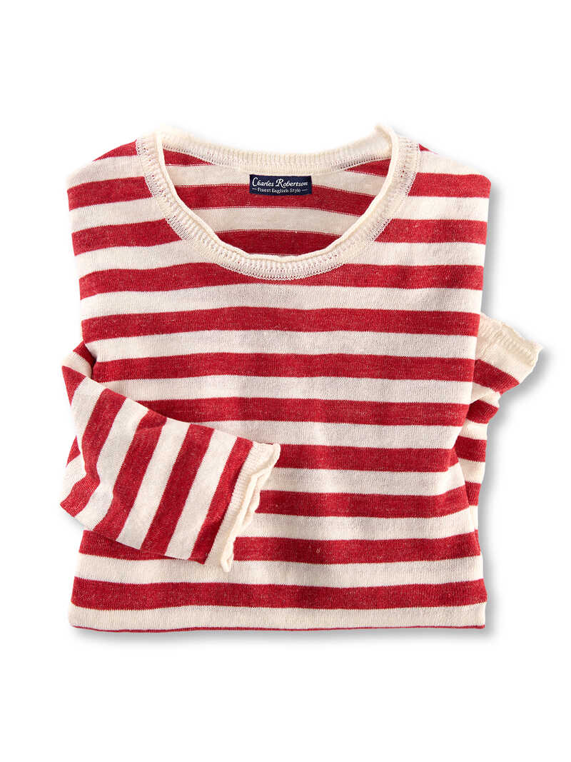 Alternatives Bild 1 zu Leinen-Ringelpullover