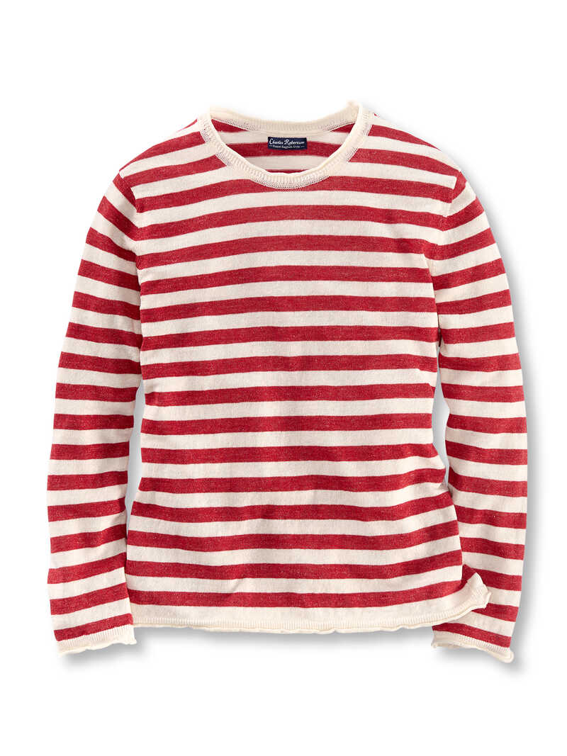 Alternatives Bild 2 zu Leinen-Ringelpullover