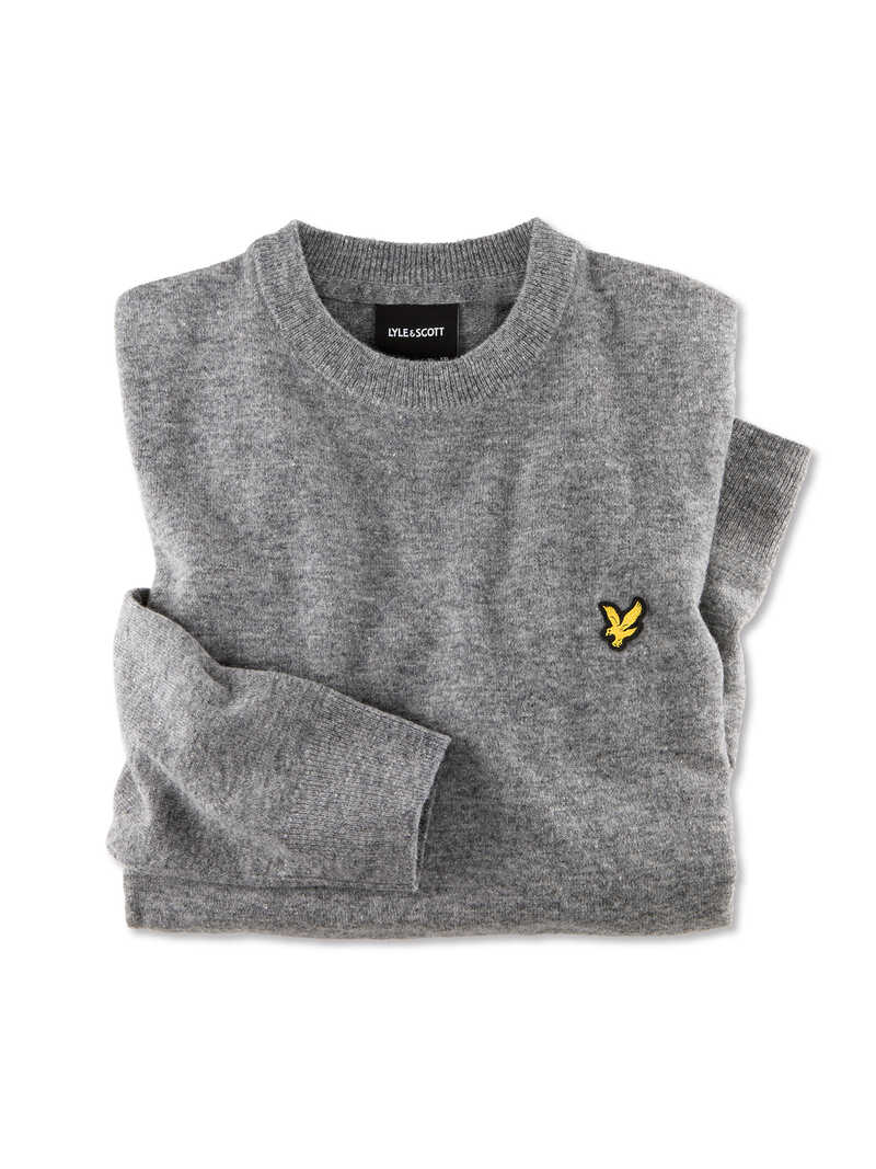 Produktbild zu Grauer Lambswool-Pullover