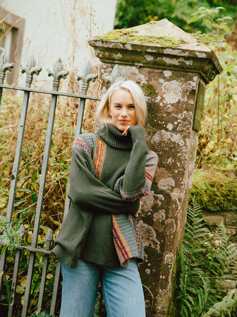 Alternatives Bild 2 zu Poncho-Pullover Fair Isle