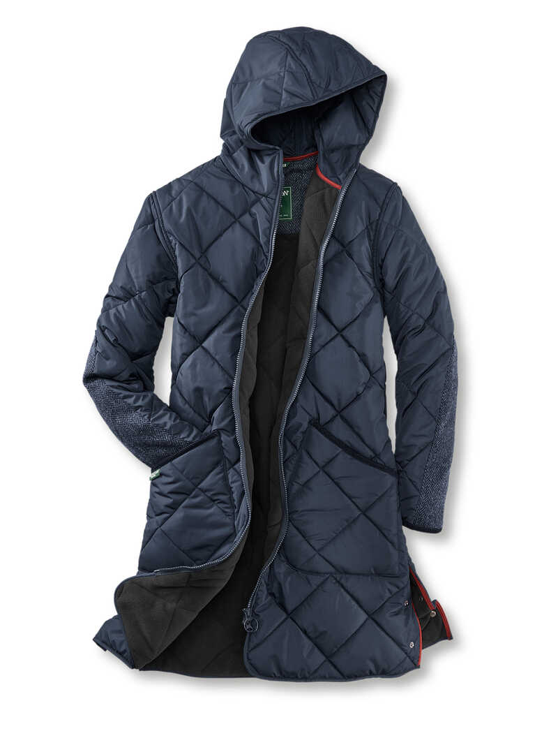 Produktbild zu Damen-Steppmantel mit Kapuze