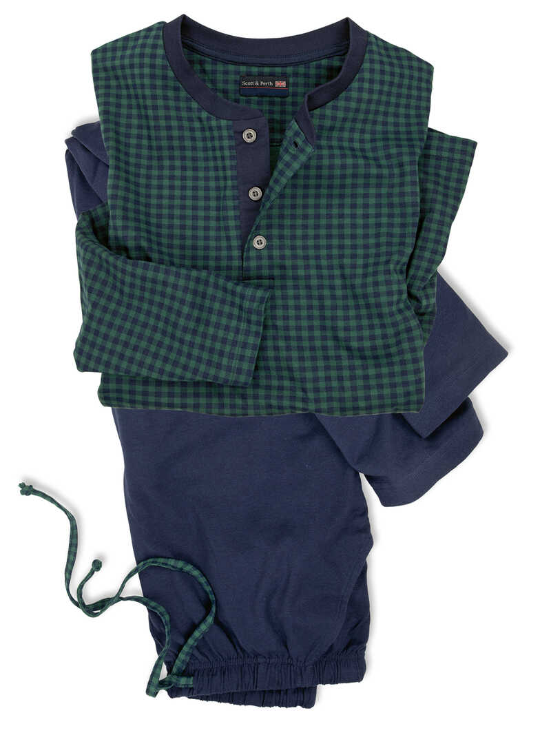 Produktbild zu Herrenpyjama mit Shirt im Vichykaro