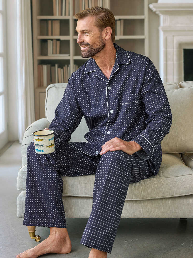 Alternatives Bild 1 zu Herrenpyjama mit Grafikprint