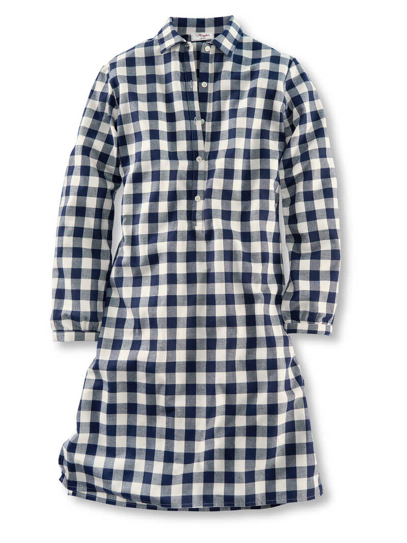 Alternatives Bild 1 zu Flanell-Schlafshirt mit Vichykaro