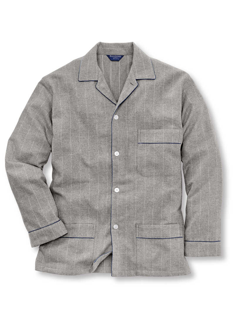 Alternatives Bild 1 zu Flanell-Pyjama mit Nadelstreifen