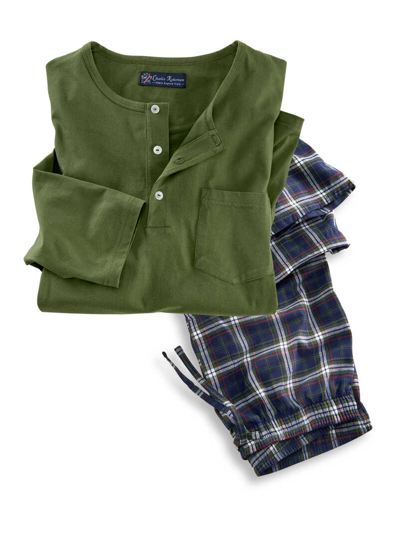 Produktbild zu Jersey-Pyjama im Highland-Tartan