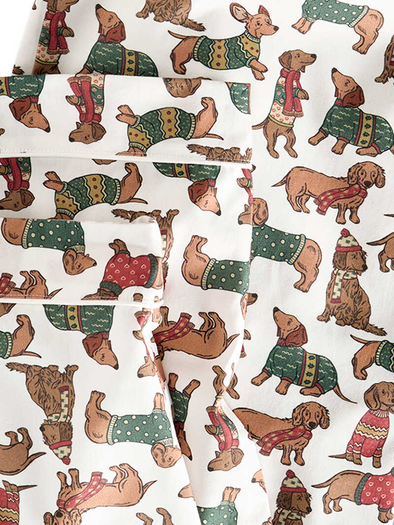 Alternatives Bild 1 zu Weihnachts-Pyjama mit Dackel-Print